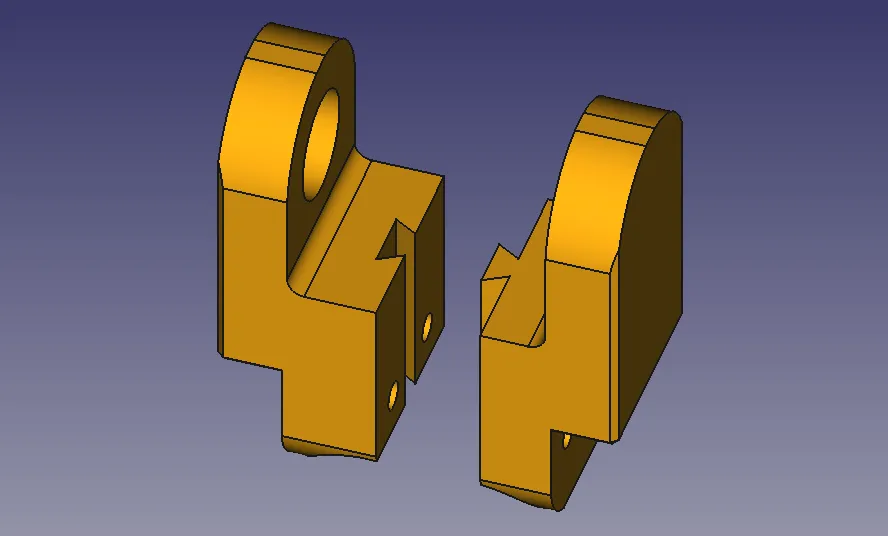Две части с соединением ласточкин хвост